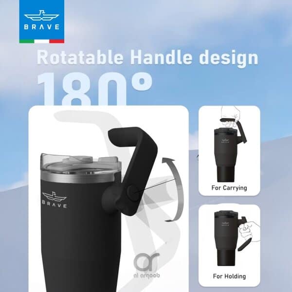 Brave Temp Guard Vacuum Insulated Travel Mug 1200mL - Black product photo