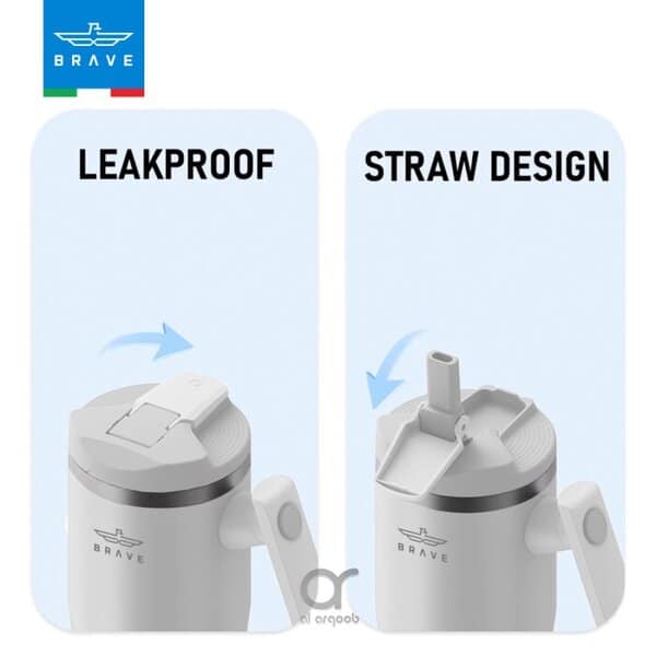 Brave Temp Guard Vacuum Insulated Travel Mug 1200mL - White product photo