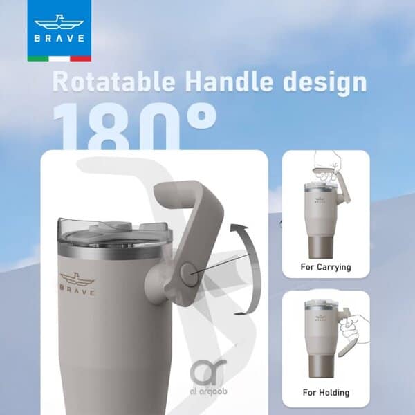 Brave Temp Guard Vacuum Insulated Travel Mug 1200mL - Beige additional product image