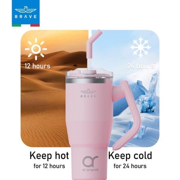 Brave Temp Guard Vacuum Insulated Travel Mug 1200mL - Pink product photo