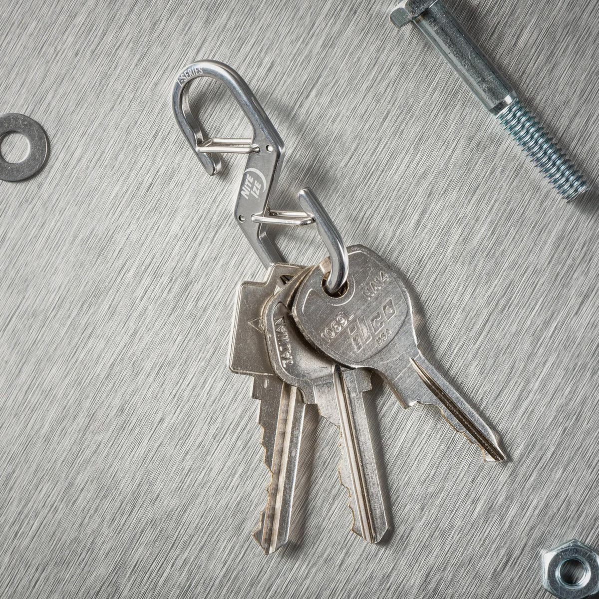 Nite Ize S-Biner MicroLock Stainless Steel  Durable - silver