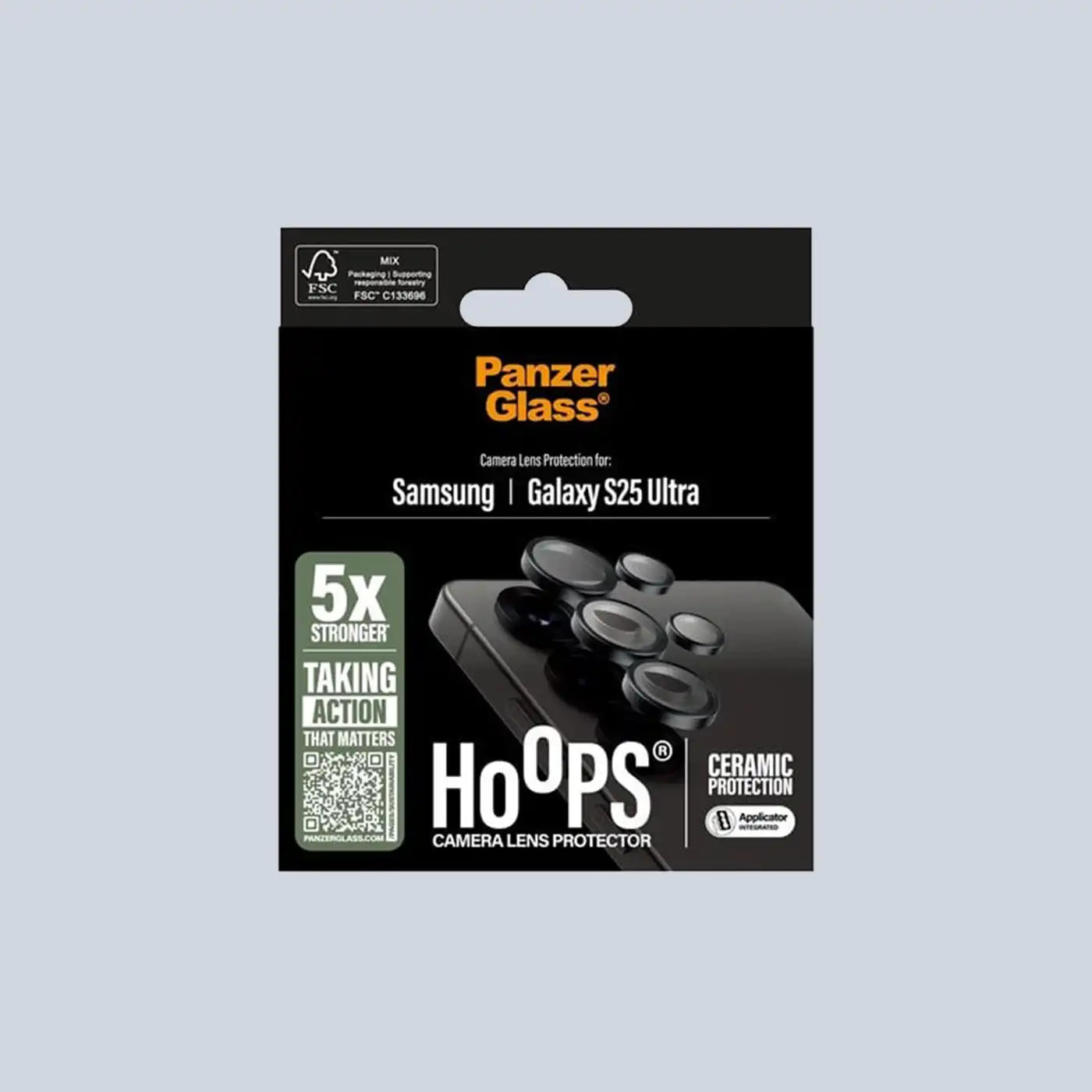 ⁦PanzerGlass⁩® ⁦Samsung Galaxy S25 Ultra Hoops⁩® ⁦Ceramic Camera Lens Protector⁩