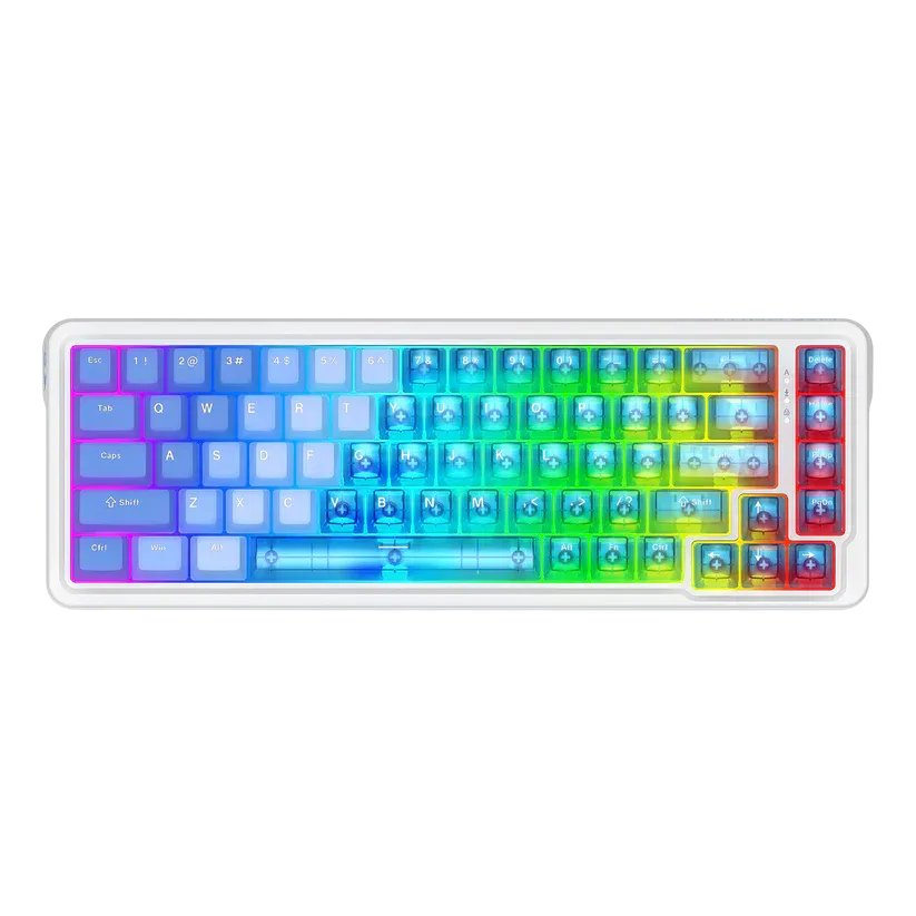 NOVA K709 HE Rapid Trigger Gaming Keyboard (Transparent Blue Keycaps)
