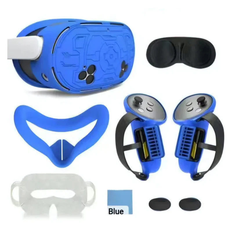 Silicone Kit for Meta Quest 3 with PP bag - Blue product photo