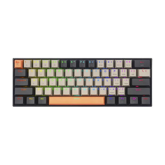 Draconic Pro Wired/wireless 2.4g/bt Mechanical Gaming Keyboard (Orange/grey Colour)- Dust-proof Brown