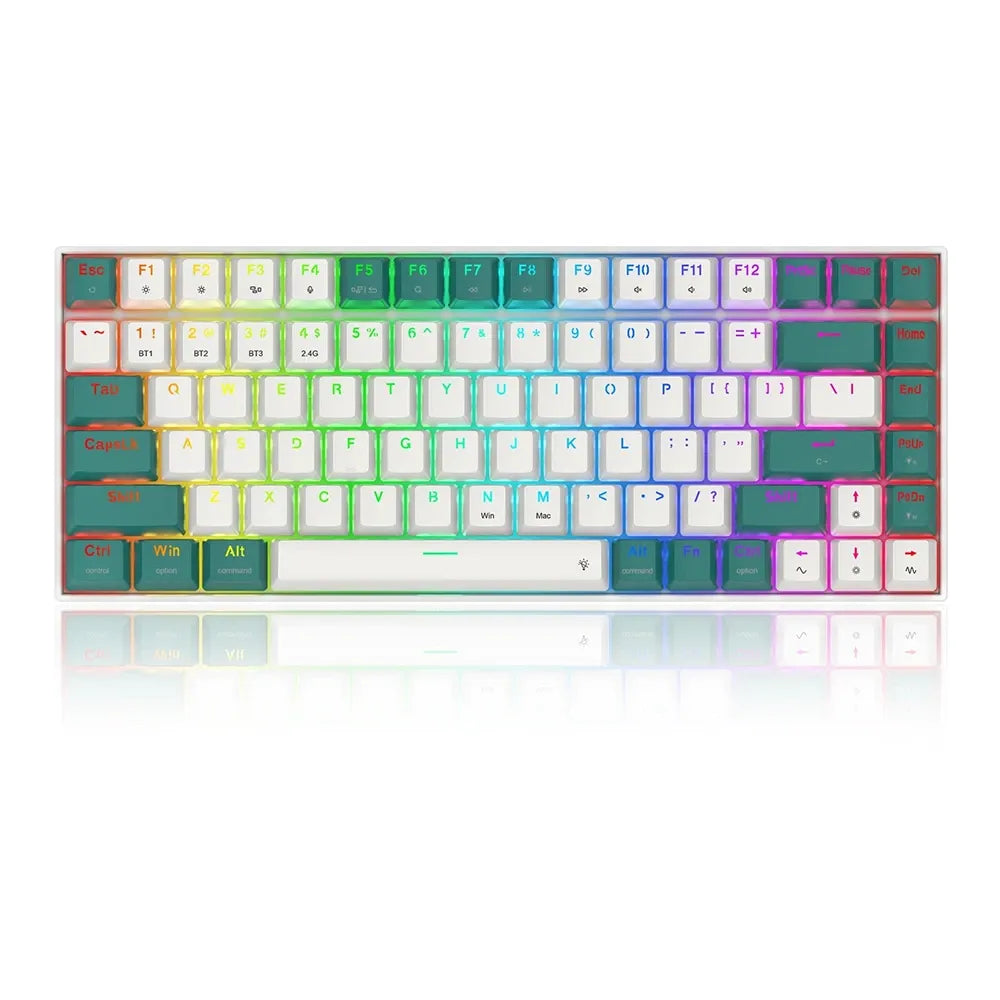 K678wg-rgb Singed Pro 3 Modes 75% Hot Swappable Mechanical Keyboard (English) - Dust Proof Red