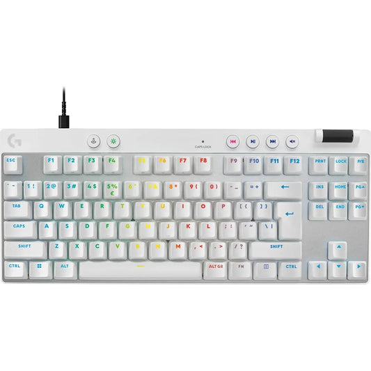 Logitech Pro X Tkl Rapid Wired Gaming Keyboard - White English