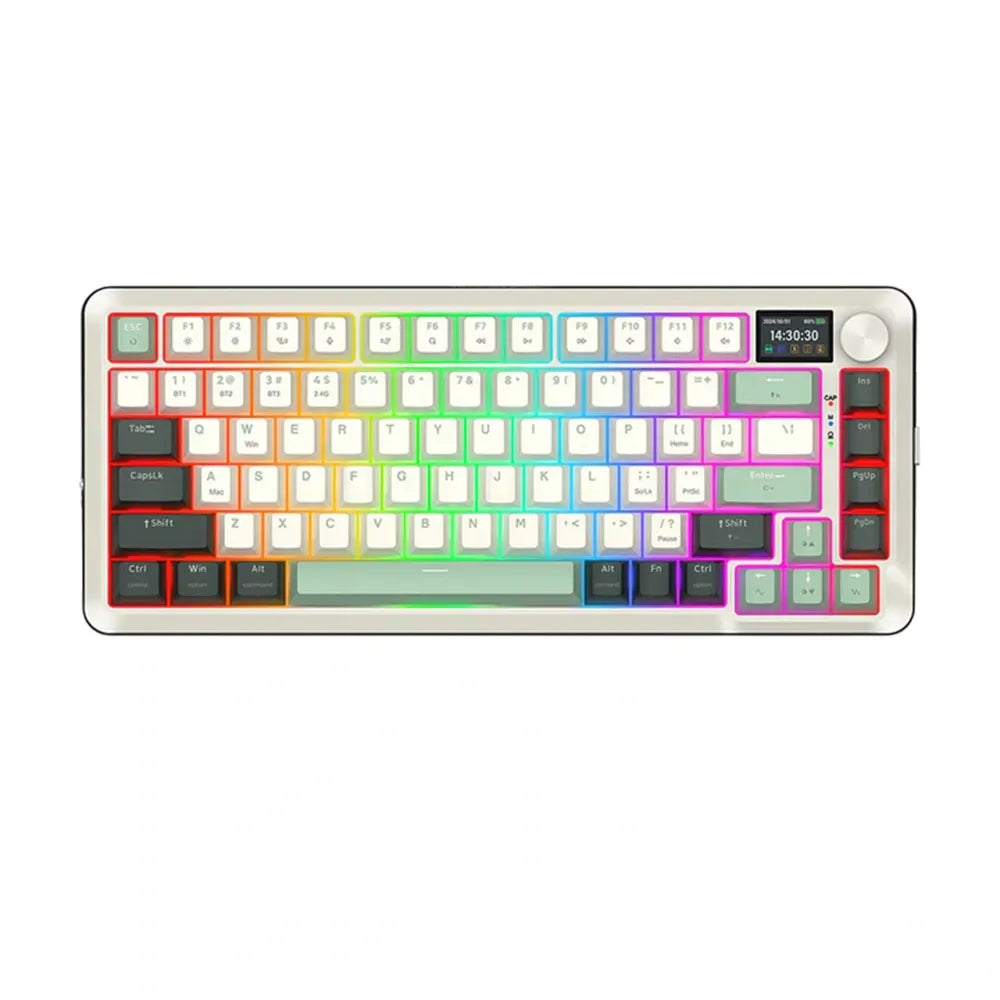 Flekact Pro 3modes Connection With Lcd Screen Gasket Mounted Mechanical Keyboard