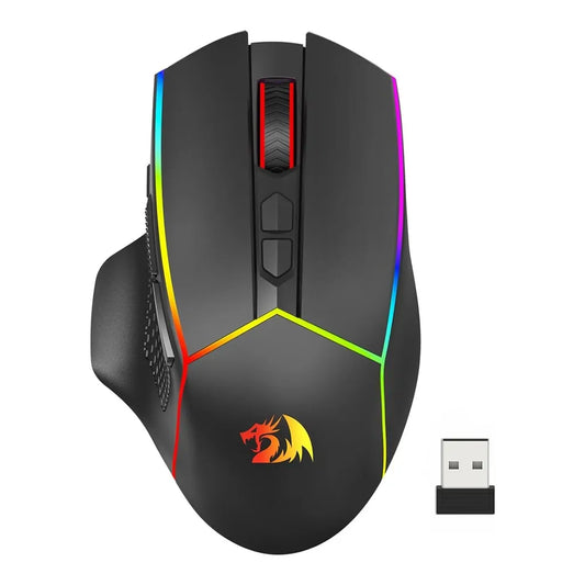 M814 AXE PRO RGB Tri-Mode 2.4G/Wired/Bluetooth Gaming Mouse, 8,000 DPI - Black