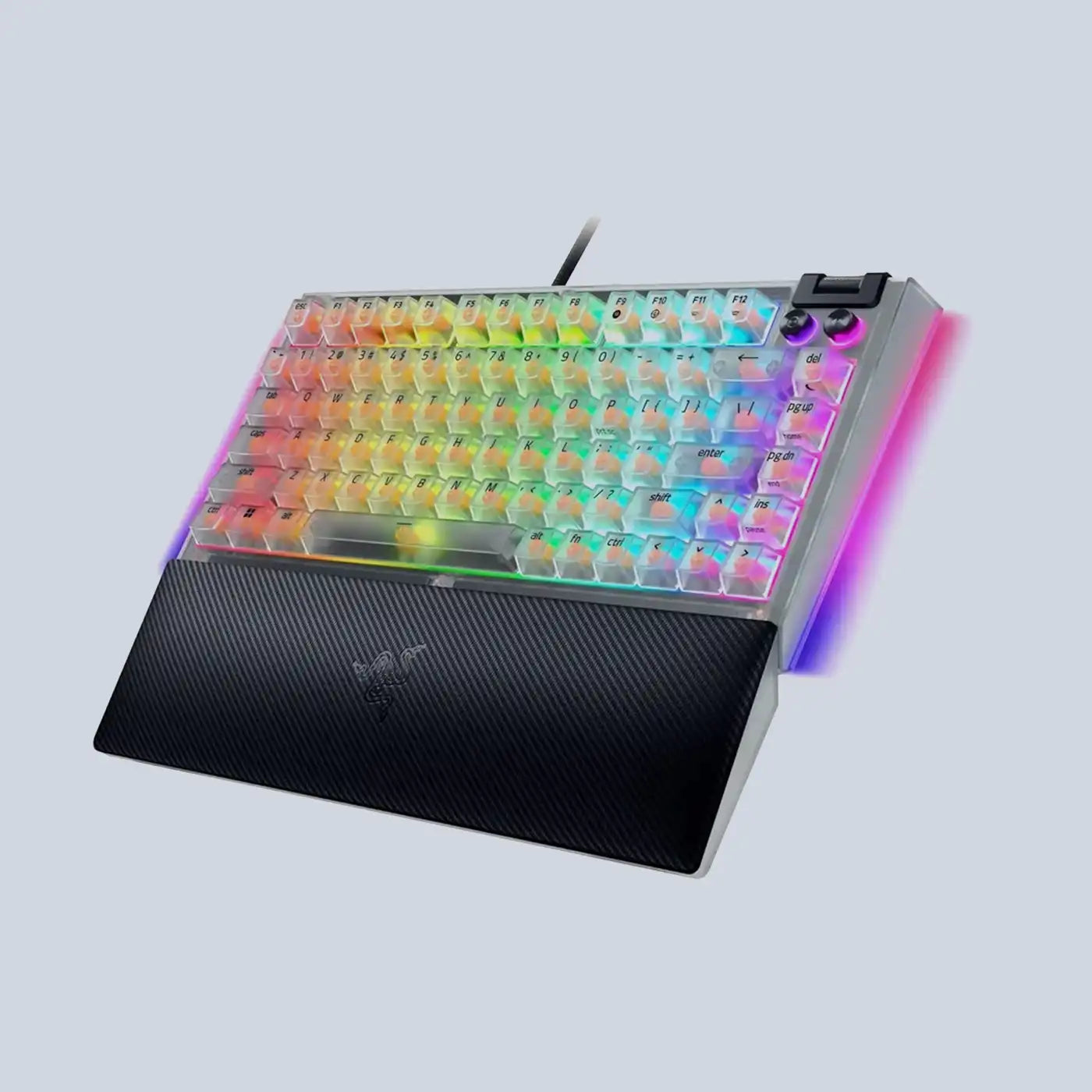 Razer BlackWidow V4 75% Mechanical Gaming Keyboard Phantom White US Layout product photo