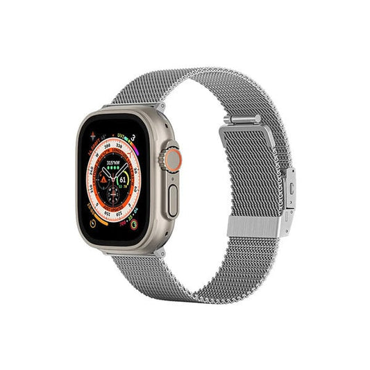 AmazingThing Titan Metal Band for Apple Watch 49 45 44 42MM Silver