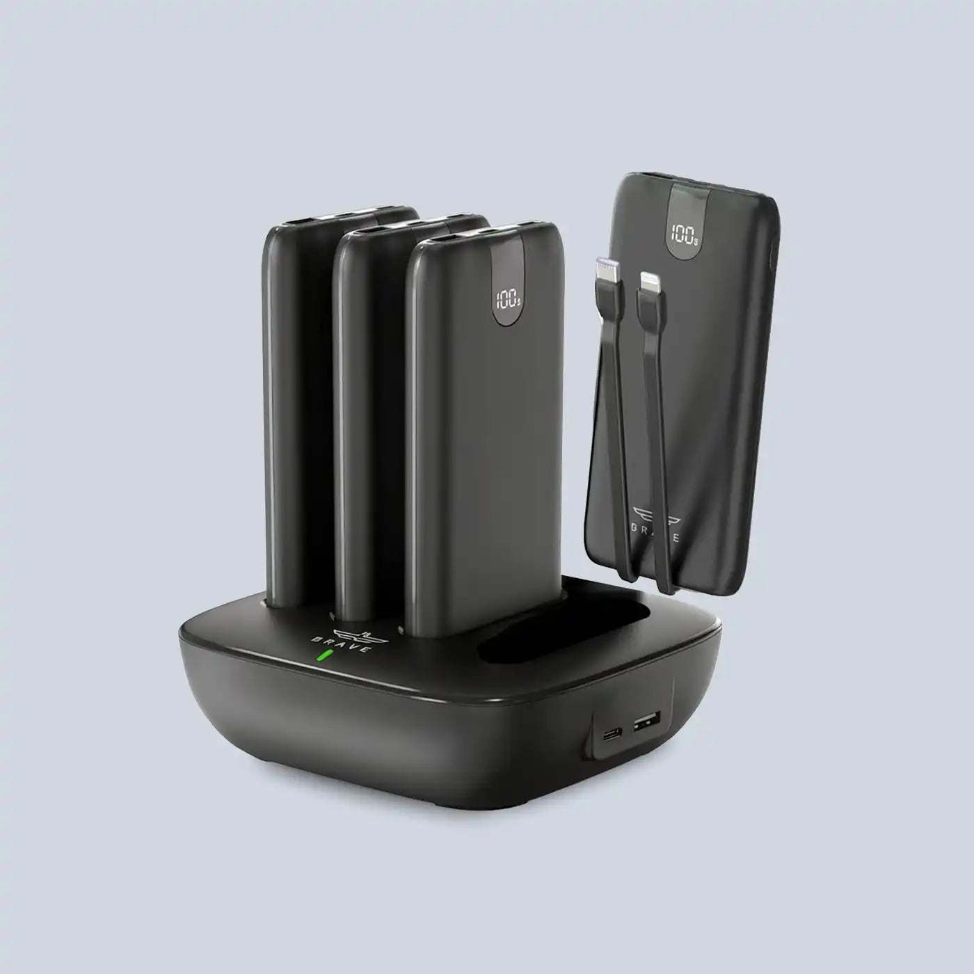 BRAVE 4-in-1 Portable Slim Power Bank Station product photo