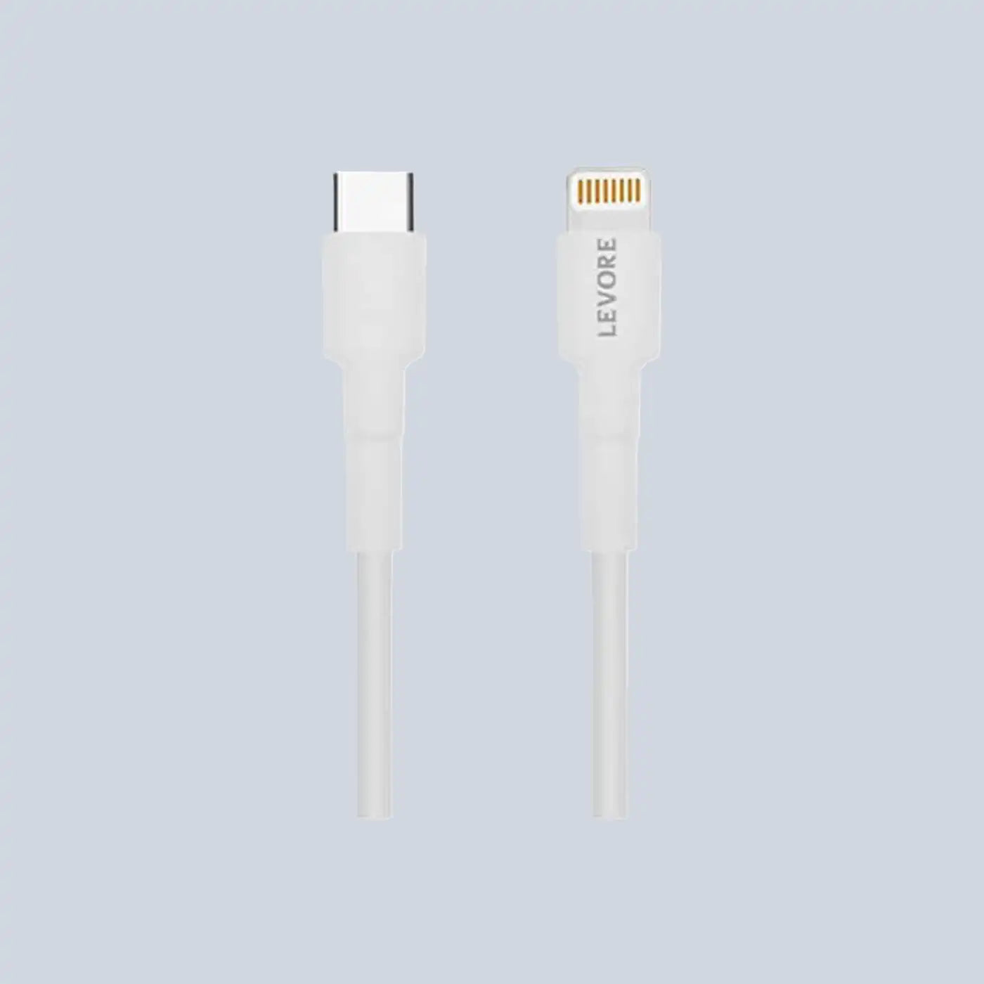 Levore USB-C to Lightning Cable, MFI Certified, 20W, 1.8M - White
