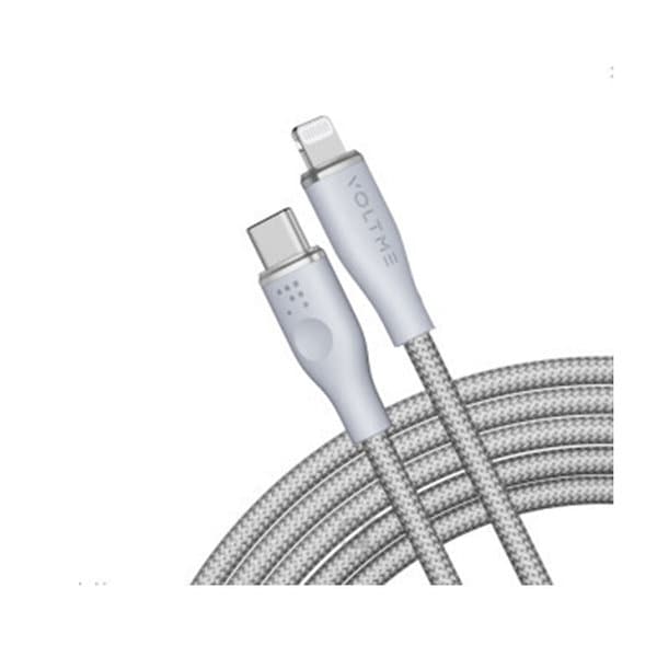 Voltme Powerlink Rugg Double Nylon Cable Type C to Lightning 3A 1 2M Zinc-Alloy