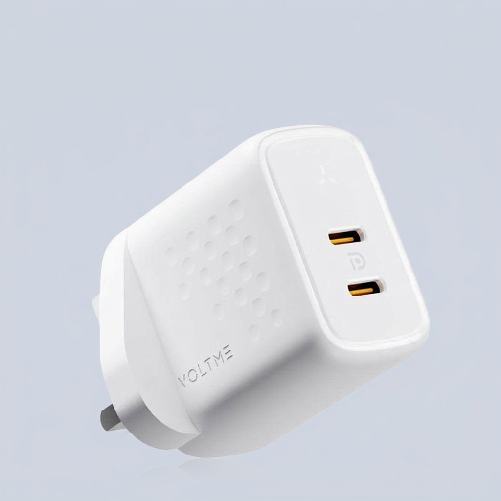 Voltme Revo 35W Lite Two USB-C Ports Wall Charger - White product photo
