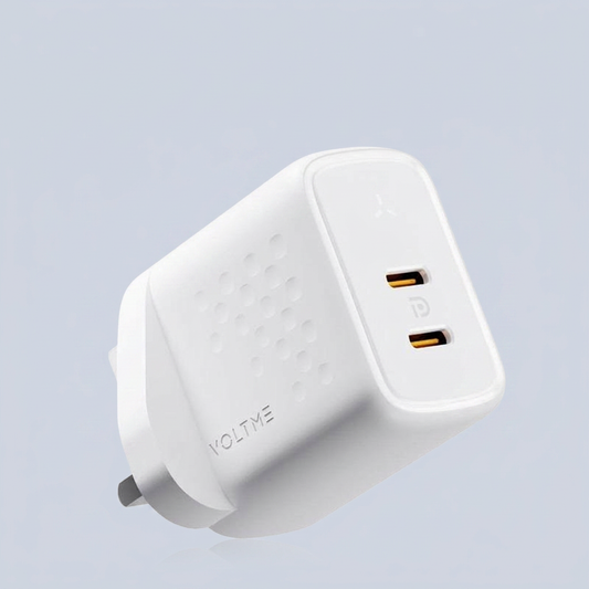 Voltme Revo 35W Lite Two USB-C Ports Wall Charger - White product photo