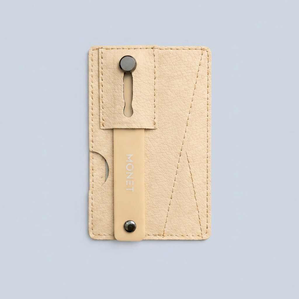 Monet Wallet Phone Grip with Stand - Peach Color