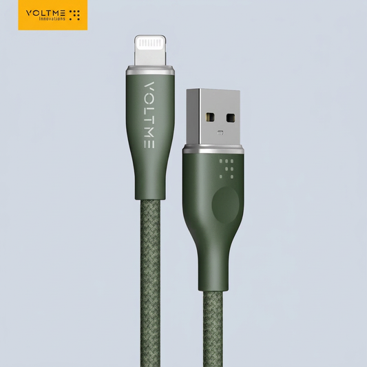 VOLTME iPhone Lightning Cable 2 0m - USB-A to Lightning 3A Fast Charging Dual Nylon Braid