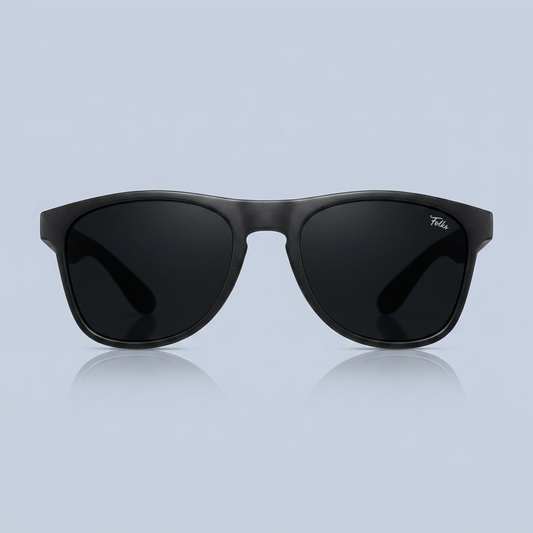 Foldies Polarized Folding Remix With Leather Case and Cleaning Cloth Matte Black - Black