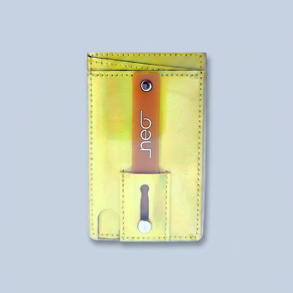 Neo Universal Smartphone Wallet Grip and Kickstand Holder with Convenient Grip - Gold