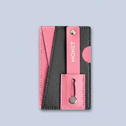 Monet Wallet Kickstand - Pink on Black Marble product photo