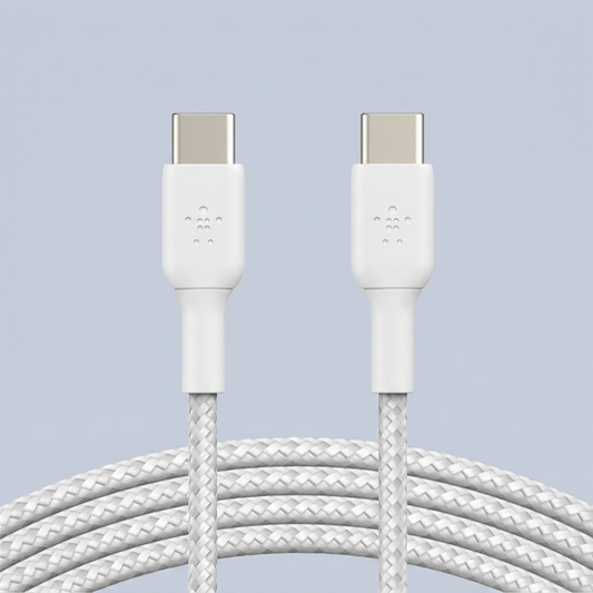 Belkin BoostCharge Braided USB-C to USB-C Cable 1M 3 3ft - White