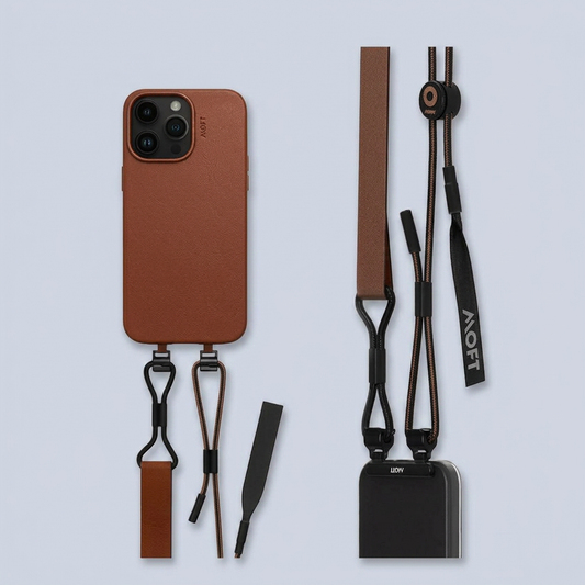 Moft Adjustable Long Lanyard - Brown product photo