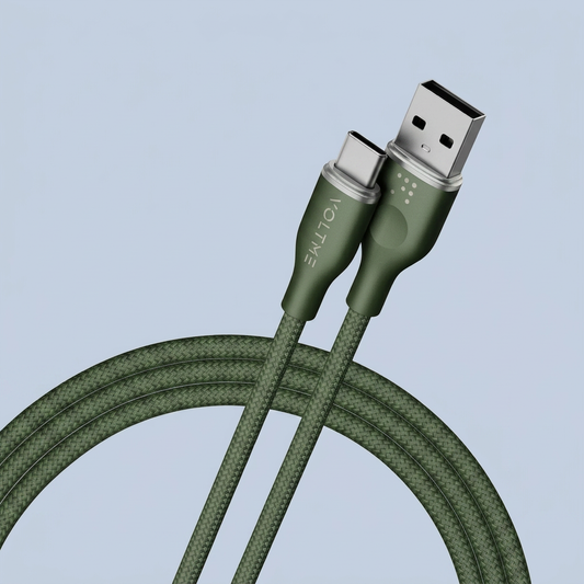 Voltme 60W USB-A to USB-C Fast Charging Cable 3A PD Quick Charge Type-C Charger Cord 1 8m
