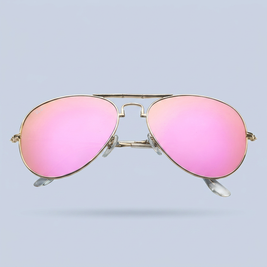 Foldies Foldable Polarized Aviators with High-Quality Cleaning Cloth and Leather Case Gold