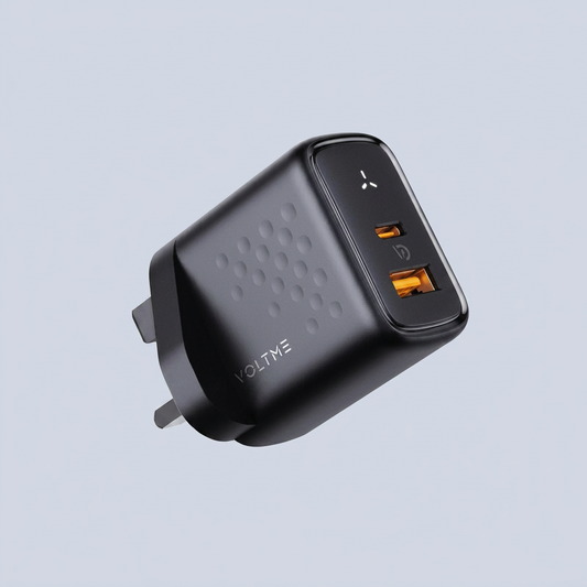 Voltme 2-Port 35W USB-C GaN Fast Charger Mini Travel Power Adapter with USB-C PD & USB-A