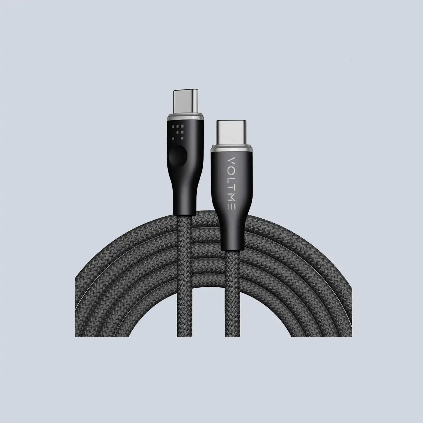 VOLTME Lug Series Nylon Charging Cable USB-C & USB-C 60W Black 1.8m