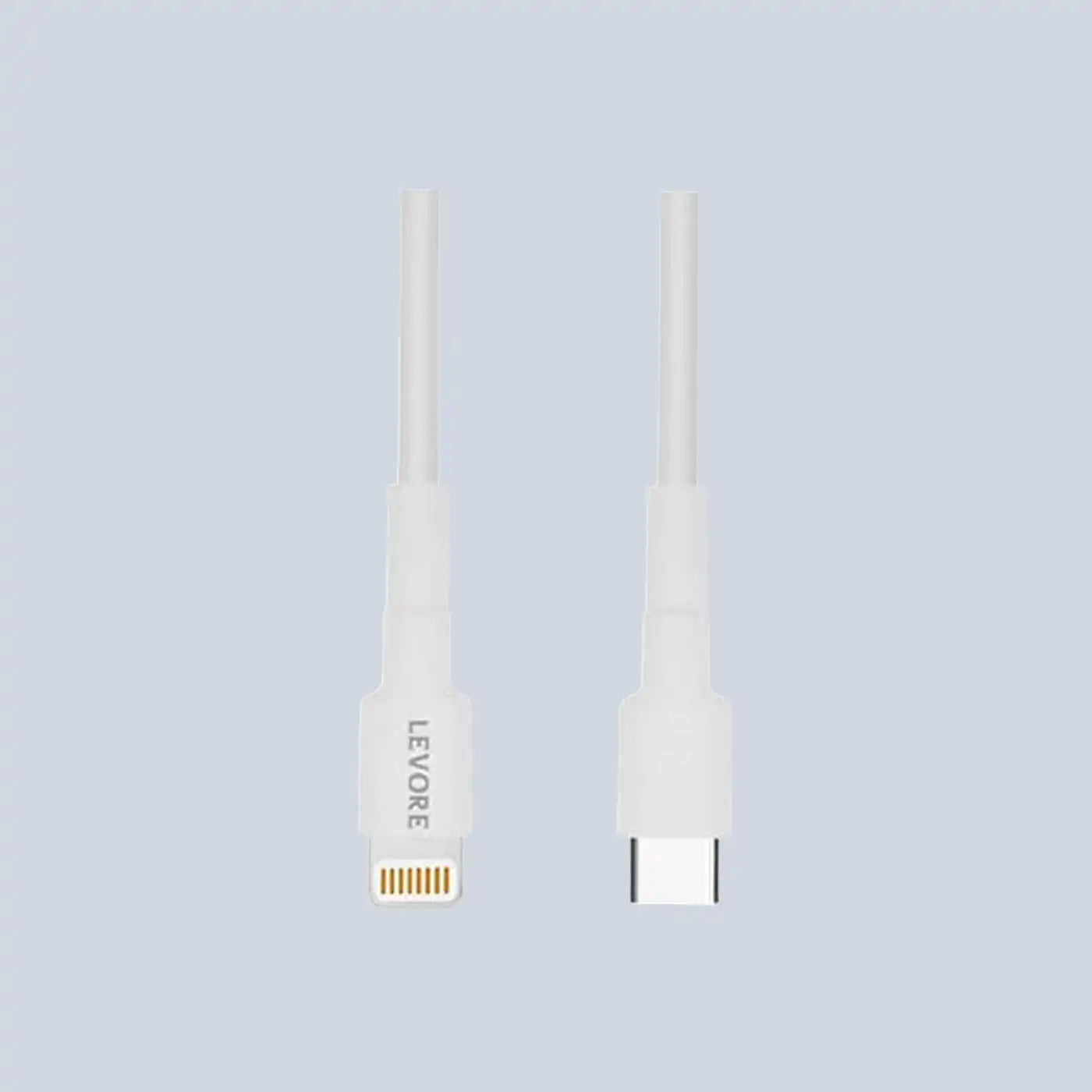 Levore USB-C to Lightning Cable, MFI Certified, 20W, 1.8M - White