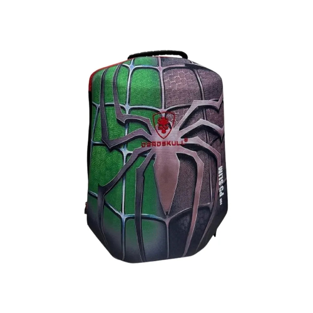 DEADSKULL PS5 Slim Protective Backpack Green & Purple Spider Armor Edition