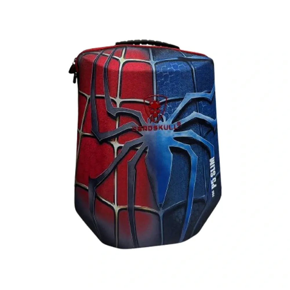 DEADSKULL PS5 Slim Protective Backpack Red & Blue Spider Armor Edition
