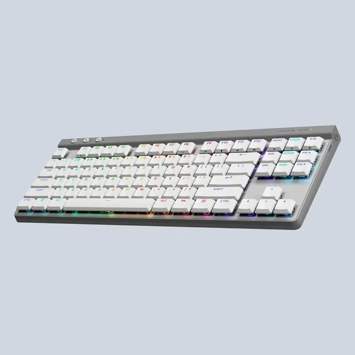 لوغيتك ⁦G515 TKL LIGHTSPEED⁩ لوحة مفاتيح ألعاب لاسلكية بيضاء