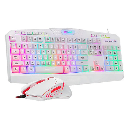 S101 Pc Gaming Keyboard And Mouse Combo - White (English)
